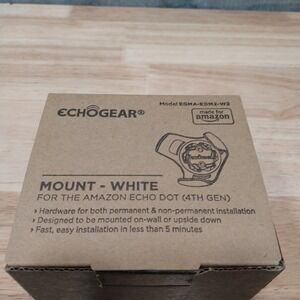 ECHOGEAR Mount for Amazon Echo Dot 4th Gen EGMA-EDM2-W2 White
